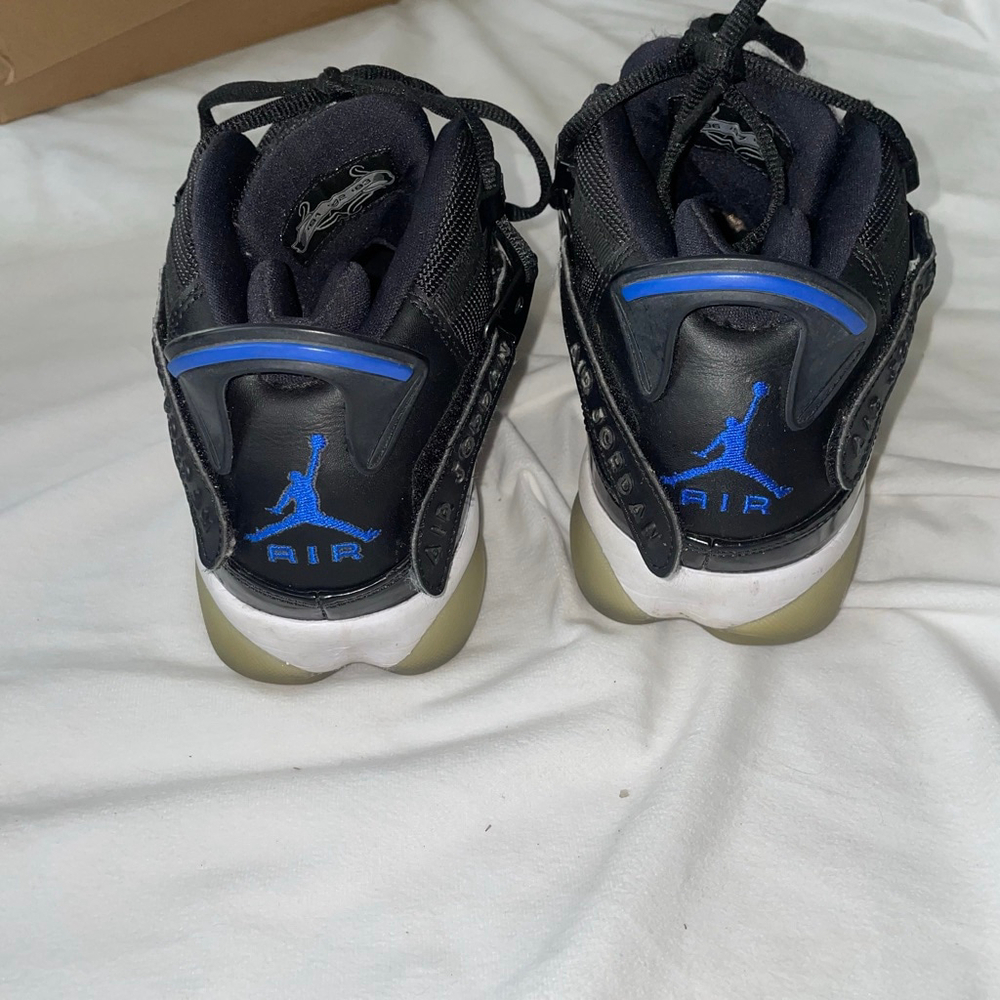 Men's Jordan 6 Rings 'Space Jam' Black Blue Shoes Size 8 Patent Leather - Picture 6 of 11